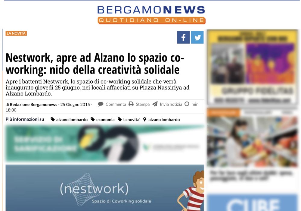 Nestwork Bergamo news Barbara Lena